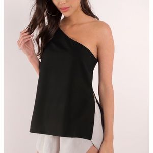 Black One Shoulder Top